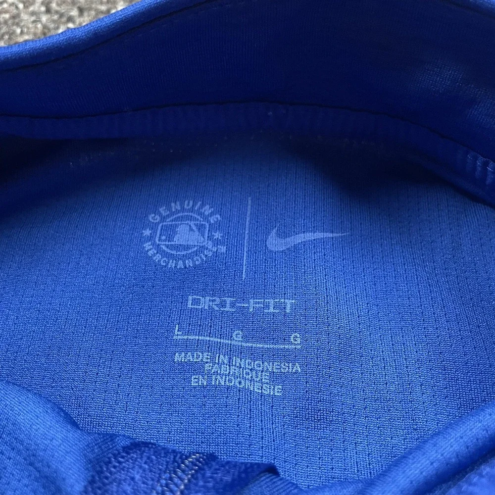 Kansas City Royals Jacket Mens Large Blue Nike Dri Fit 1/4 Quarter Zip Pullover
